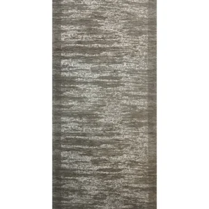 Tappeto New York Fango tinta unita effetto melange con bordo, antiscivolo e lavabile