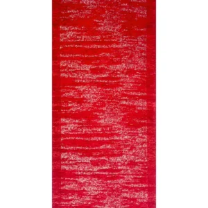 Tappeto New York Rosso tinta unita effetto melange con bordo, antiscivolo e lavabile